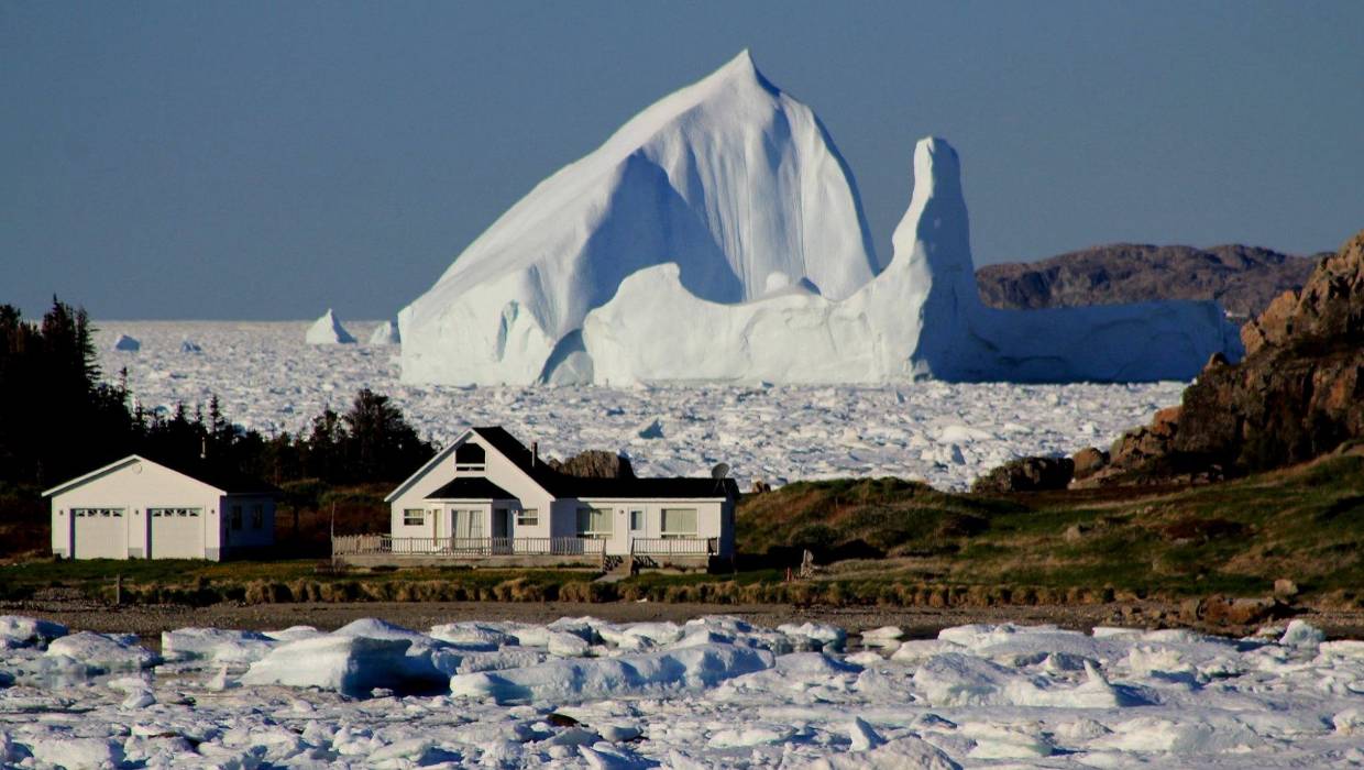 giant iceberg passes little harbor